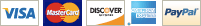 Visa, Mastercard, Discover, American Express, Paypal accepted
