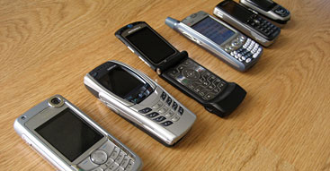 6 of the phones I own