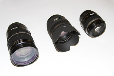 Lenses used with the Canon 7D