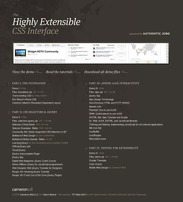 Site for the Extensible CSS series