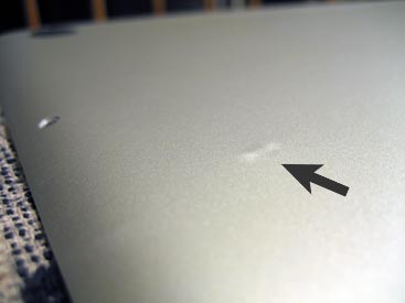 Blemish on the underside of the MacBook Pro