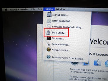 computer in os x utilities after wipe no drive