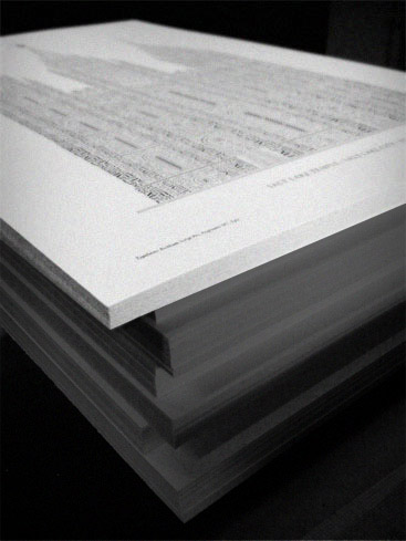 Stack of letterpress posters
