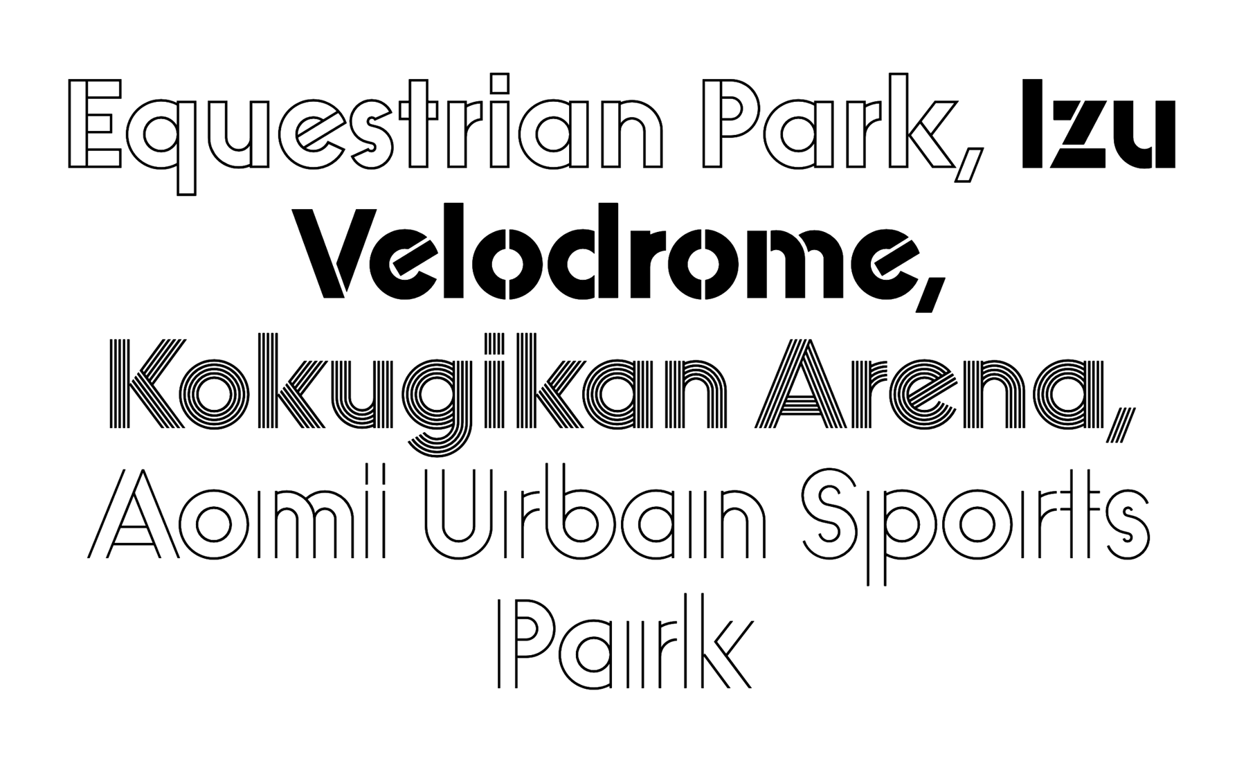 Prismaset A font specimen