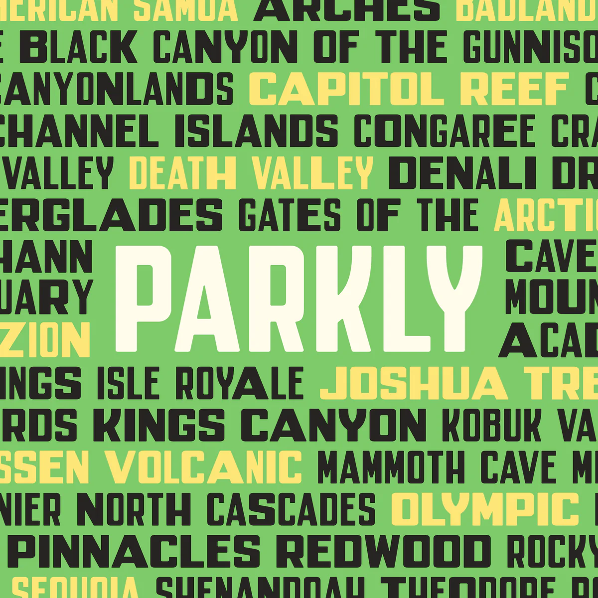 Parkly font specimen
