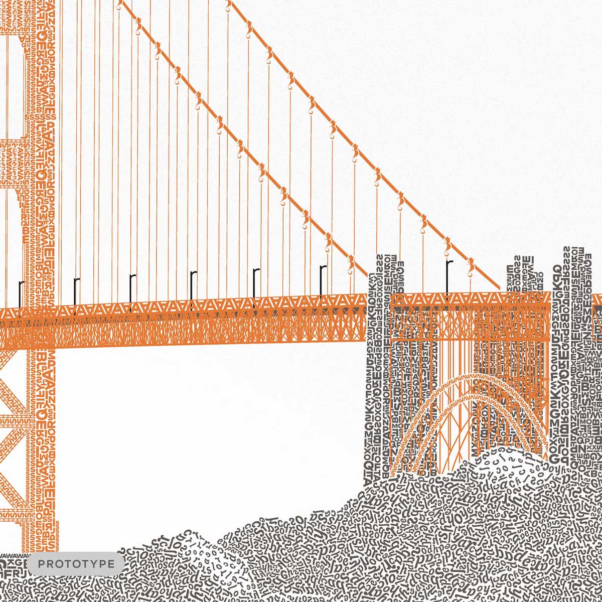 Detail showing the roadway and counter-structure